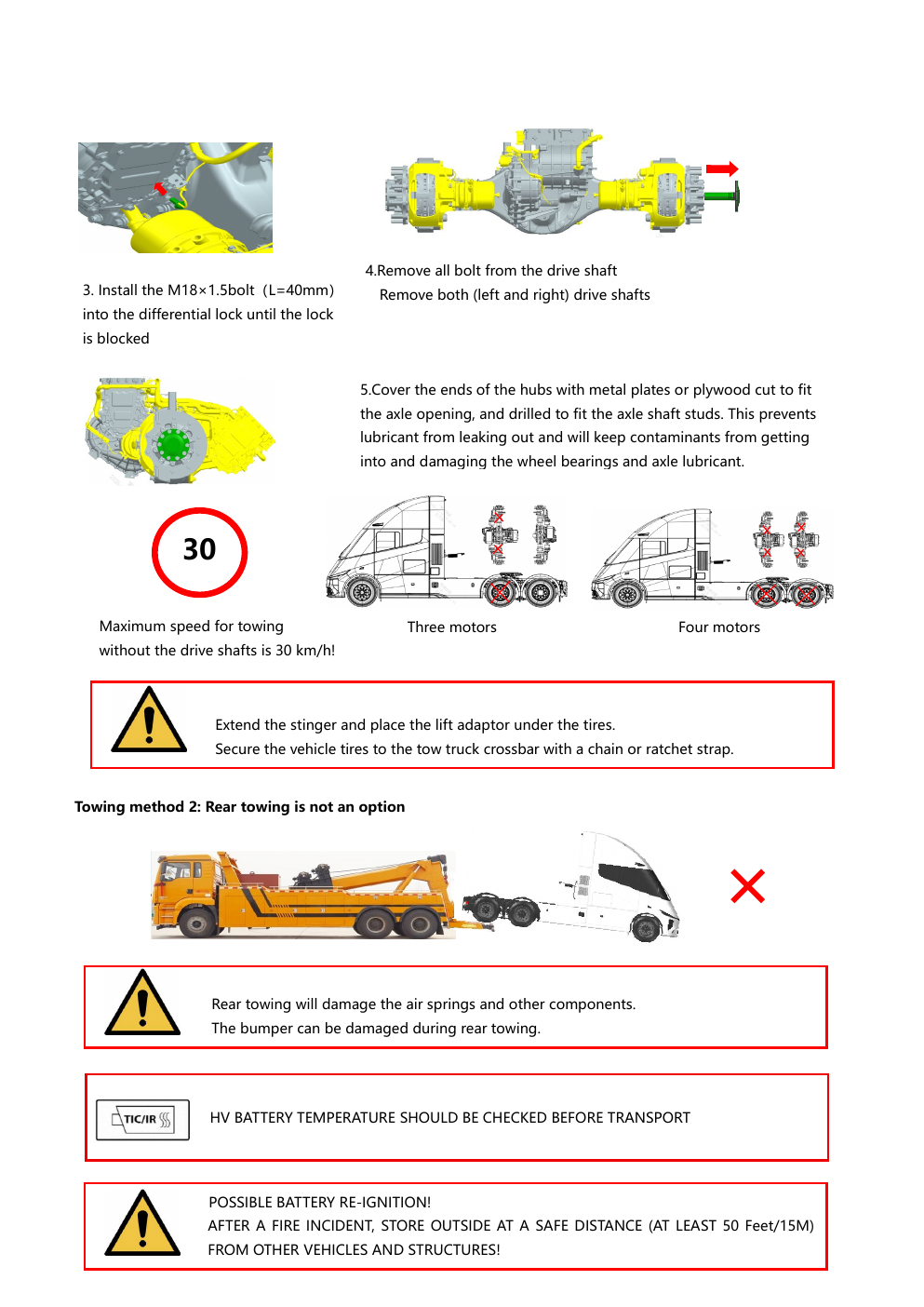 Windrose Towing and Recovery Guide page 2 — method 1 steps 3–5, transport and storage
