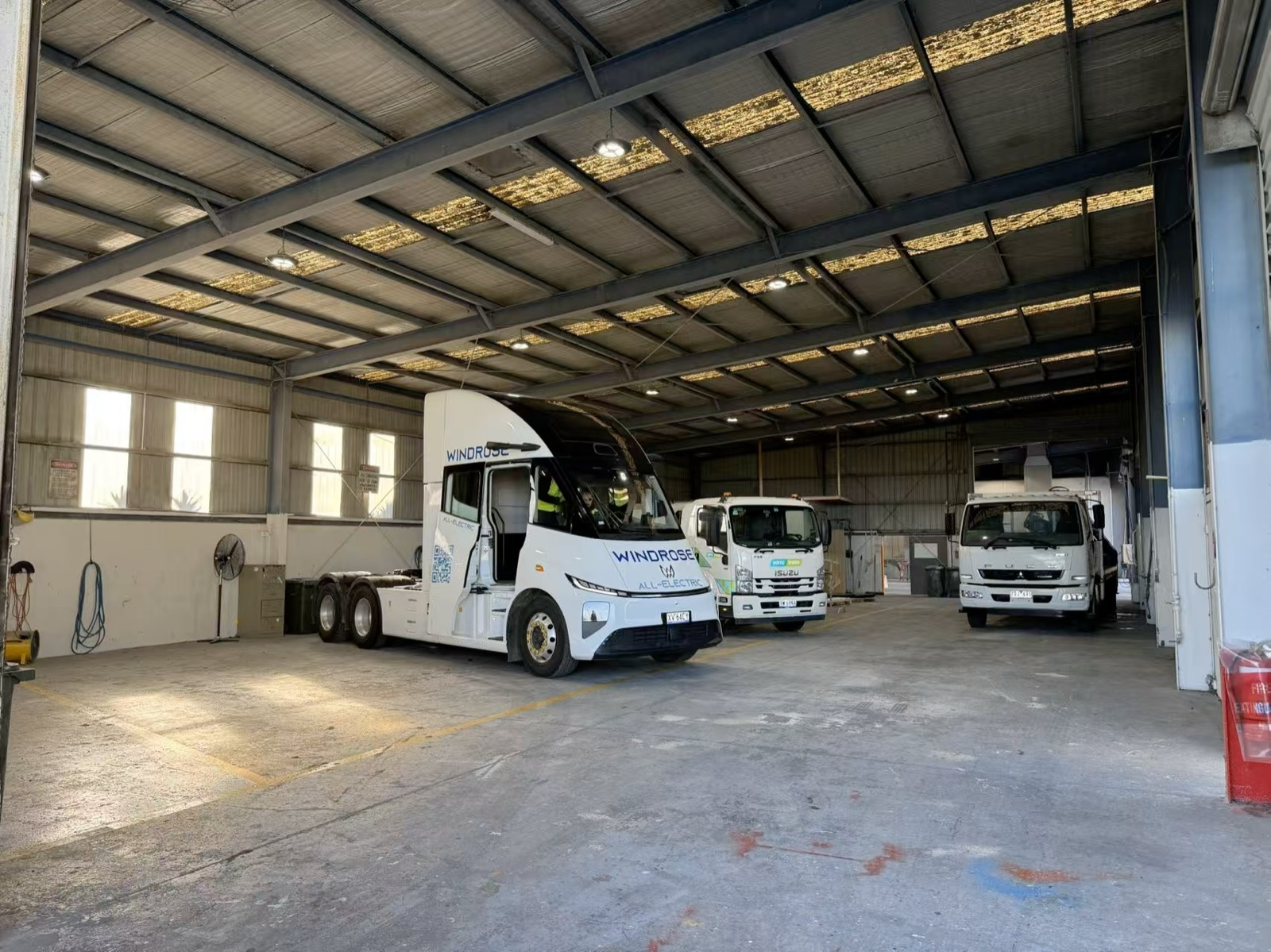 Windrose electric truck at Wales, Australia