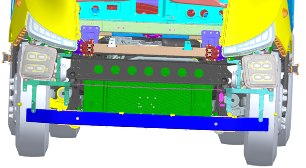 Bumper frame installation position