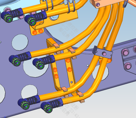 Cable bracket/Pipe clamp installation position