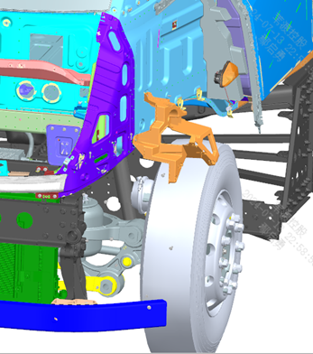 Fender bracket installation position（Front view）
