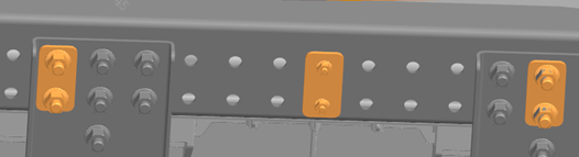 Side trim panel bracket installation position (left)