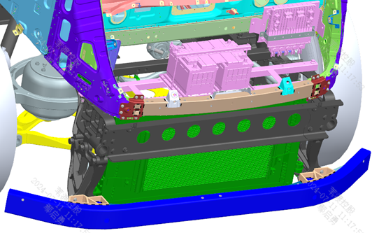 Front lower guard assembly installation position diagram