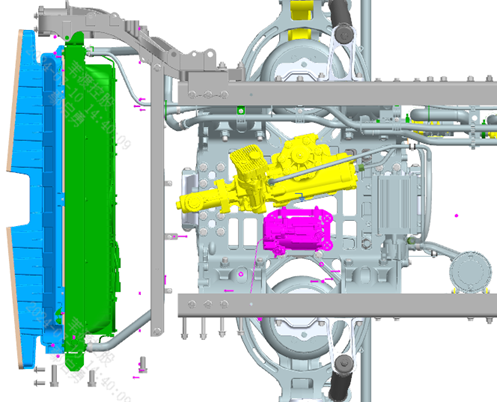 Compressor assembly lifting to subframe position