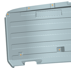 Wheel arch body fixing points