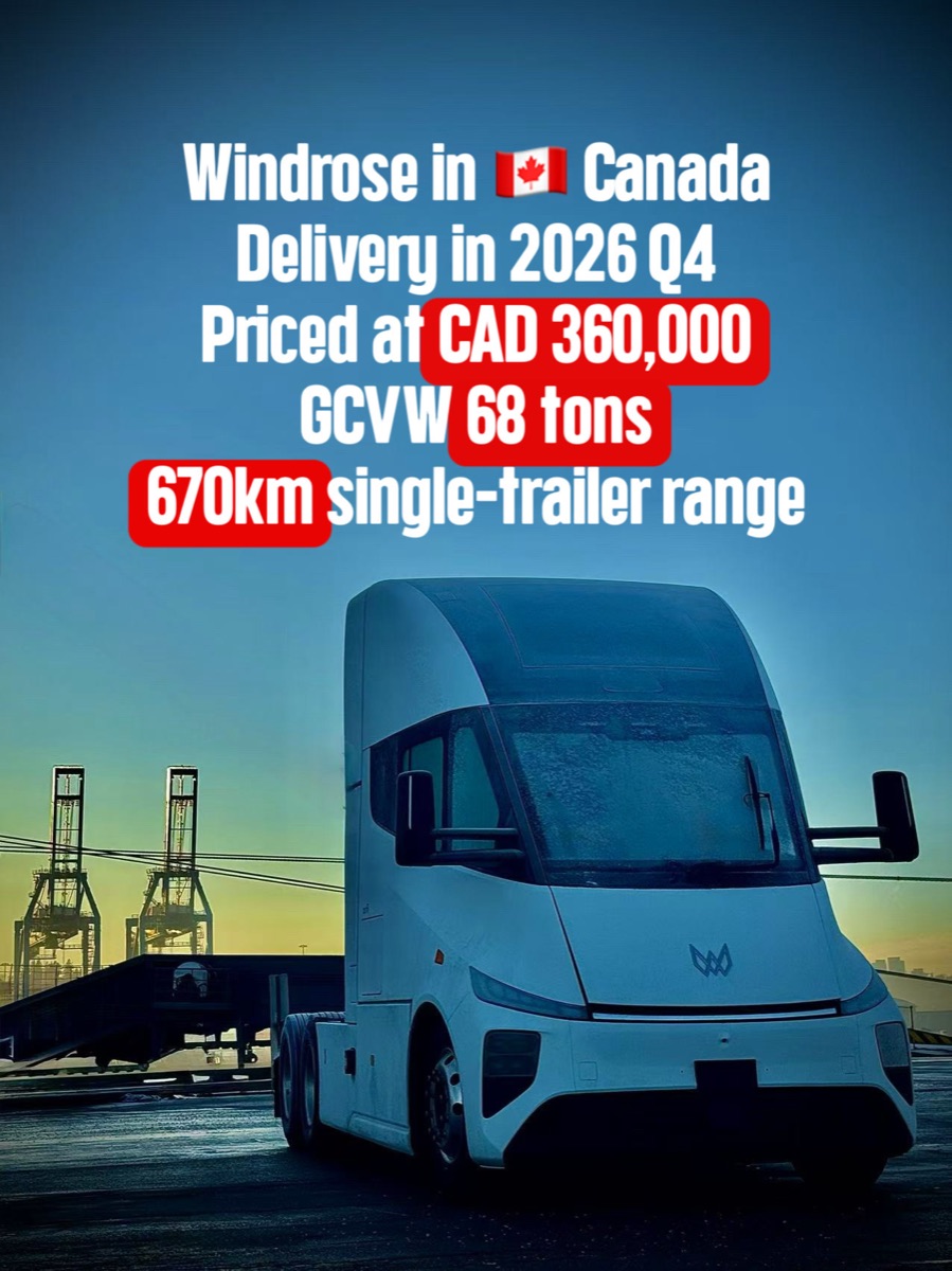 Windrose electric truck Canada launch
