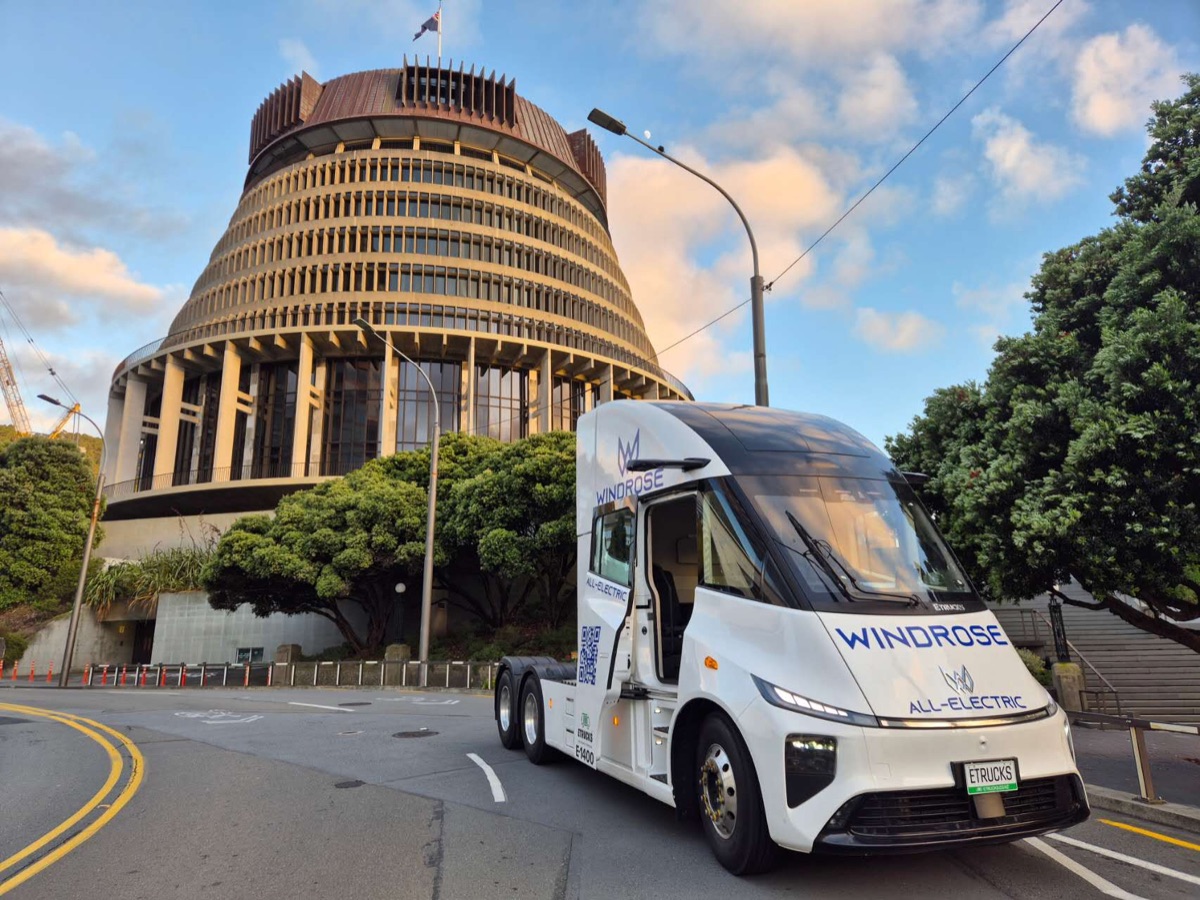Etrucks Windrose E1400 electric semi tractor New Zealand