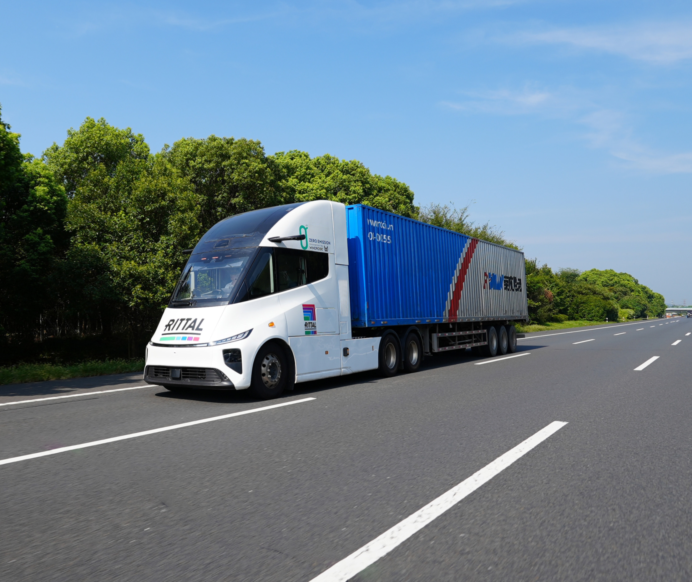 Windrose Technology together with our customer Rokin Logistics enables zero-emissions trucking for Rittal GmbH & Co. KG, a leading provider of enclosures for data centers